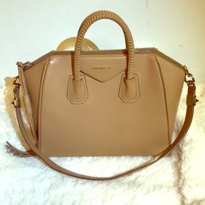 GIVENCHY TAN MEDIUM “ANTIGONA” SATCHEL BAG